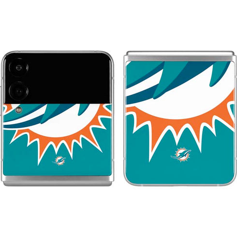 NFL Miami Dolphins Large Logo Galaxy Z Flip4 5G Skin