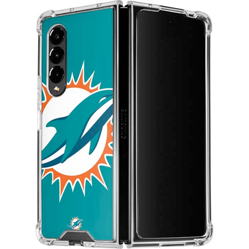 NFL Miami Dolphins Large Logo Galaxy Z Fold4 5G Clear Case