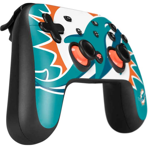 NFL Miami Dolphins Large Logo Google Stadia Controller Skin