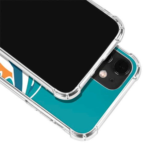 NFL Miami Dolphins Large Logo iPhone 12 Mini Clear Case