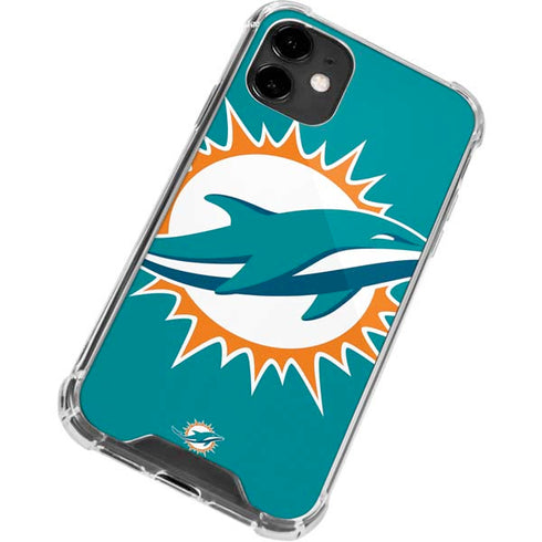 NFL Miami Dolphins Large Logo iPhone 12 Mini Clear Case