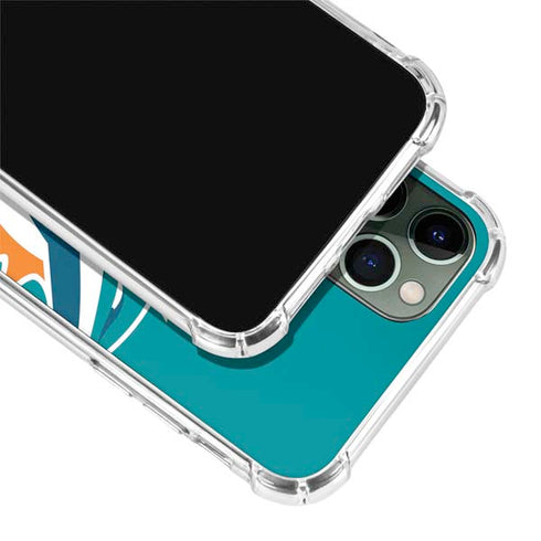 NFL Miami Dolphins Large Logo iPhone 12 Pro Clear Case