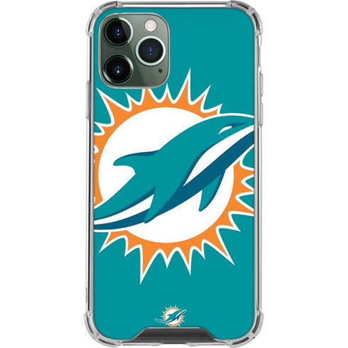 NFL Miami Dolphins Large Logo iPhone 12 Pro Max Clear Case