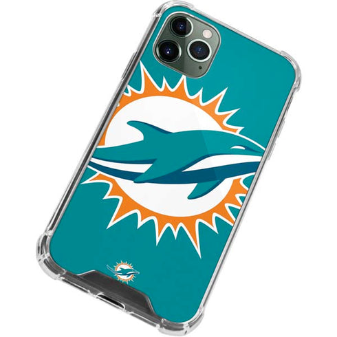 NFL Miami Dolphins Large Logo iPhone 12 Pro Max Clear Case