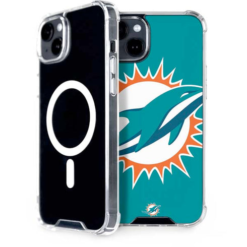 NFL Miami Dolphins Large Logo iPhone 15 Plus MagSafe Case
