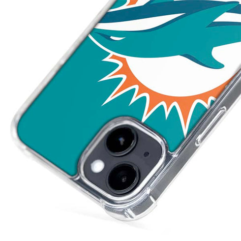 NFL Miami Dolphins Large Logo iPhone 15 Plus MagSafe Case