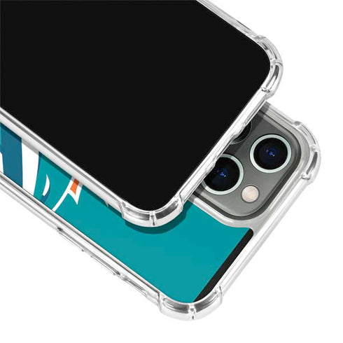 NFL Miami Dolphins Large Logo iPhone 15 Pro Clear Case