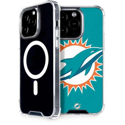 NFL Miami Dolphins Large Logo iPhone 15 Pro MagSafe Case