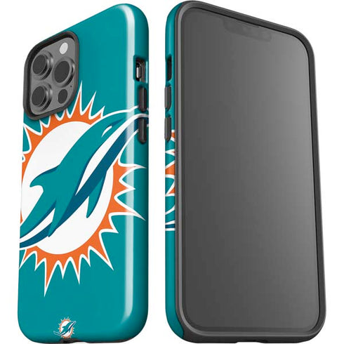 NFL Miami Dolphins Large Logo iPhone 15 Pro Max Impact Case