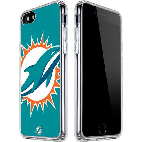 NFL Miami Dolphins Large Logo iPhone SE (2nd & 3rd Gen) Clear Case