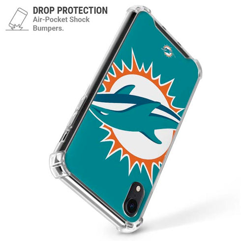 NFL Miami Dolphins Large Logo iPhone XR Clear Case