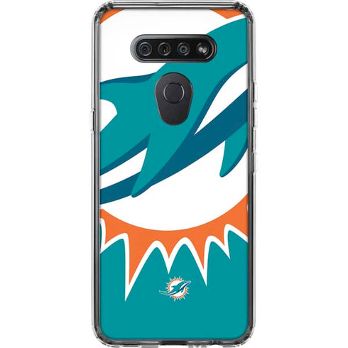 NFL Miami Dolphins Large Logo LG K51/Q51 Clear Case