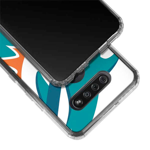 NFL Miami Dolphins Large Logo LG K51/Q51 Clear Case