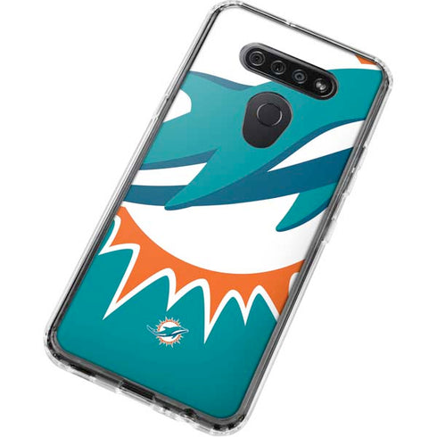 NFL Miami Dolphins Large Logo LG K51/Q51 Clear Case