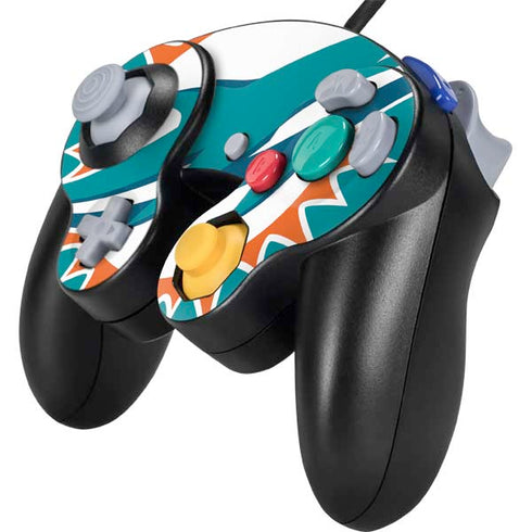 NFL Miami Dolphins Large Logo Nintendo GameCube Controller Skin