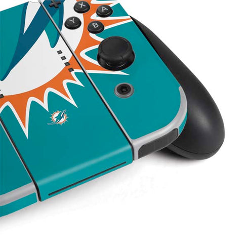 NFL Miami Dolphins Large Logo Nintendo Switch OLED (2021) Skin