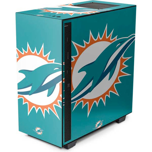 NFL Miami Dolphins Large Logo NZXT H510 Compact ATX Mid-Tower Case Skin