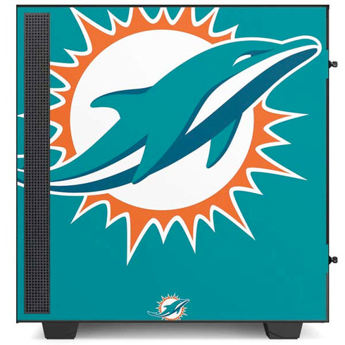 NFL Miami Dolphins Large Logo NZXT H510 Compact ATX Mid-Tower Case Skin
