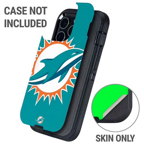 NFL Miami Dolphins Large Logo Otterbox Defender iPhone Skin