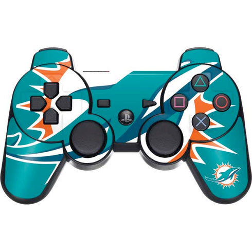 NFL Miami Dolphins Large Logo PS3 Dual Shock wireless controller Skin