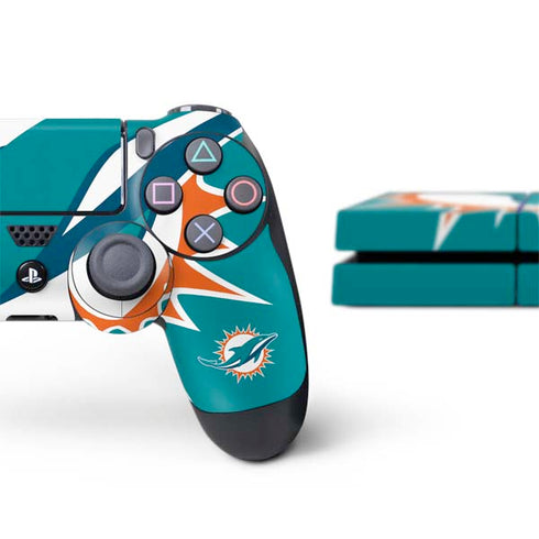 NFL Miami Dolphins Large Logo PS4 Console and Controller Bundle Skin