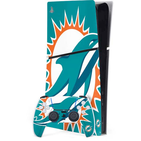 NFL Miami Dolphins Large Logo PS5 Slim Digital Edition Bundle Skin