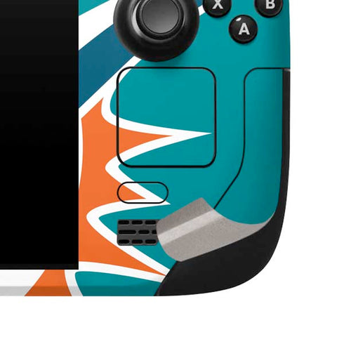 NFL Miami Dolphins Large Logo Steam Deck Handheld Gaming Computer Skin