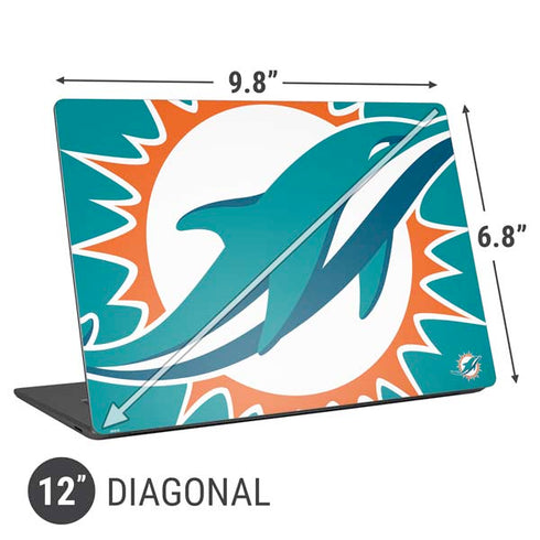 NFL Miami Dolphins Large Logo Universal Laptop 12in (9.8 x 6.8in) Skin