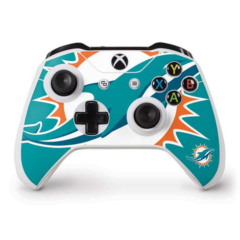 NFL Miami Dolphins Large Logo Xbox One S Controller Skin