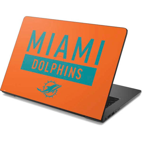 NFL Miami Dolphins Orange Performance Series Dell Chromebook Skin