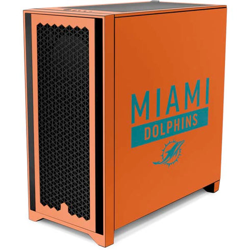 NFL Miami Dolphins Orange Performance Series Corsair 4000D Tempered Glass Mid-Tower ATX Case Skin