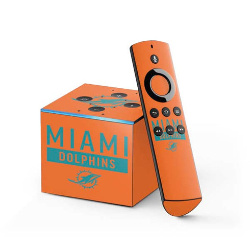 NFL Miami Dolphins Orange Performance Series Fire TV Cube Skin