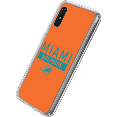NFL Miami Dolphins Orange Performance Series Galaxy A10e Clear Case