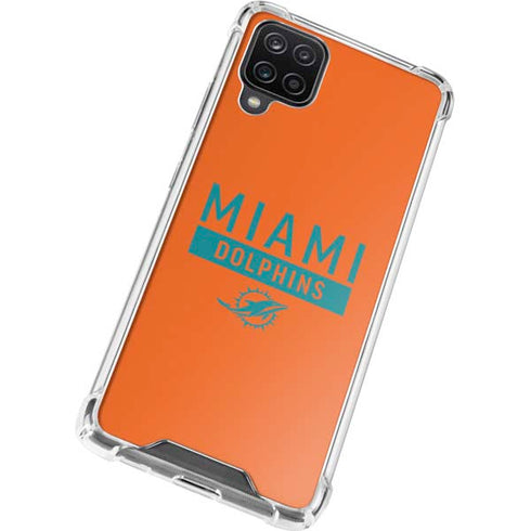 NFL Miami Dolphins Orange Performance Series Galaxy A12 Clear Case
