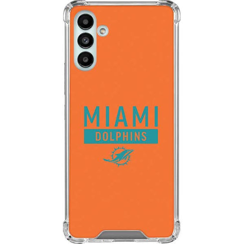 NFL Miami Dolphins Orange Performance Series Galaxy A13 5G Clear Case