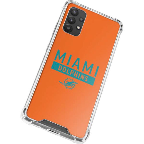 NFL Miami Dolphins Orange Performance Series Galaxy A32 5G Clear Case