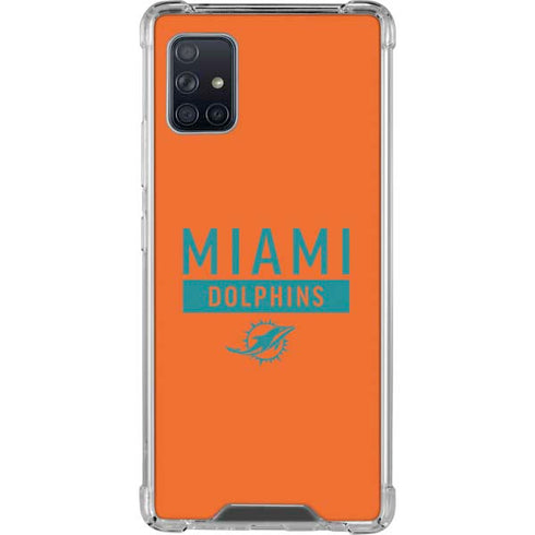 NFL Miami Dolphins Orange Performance Series Galaxy A51 5G Clear Case