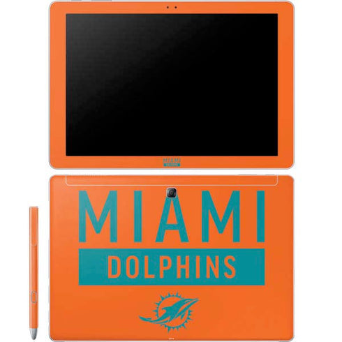 NFL Miami Dolphins Orange Performance Series Galaxy Book 12in Skin
