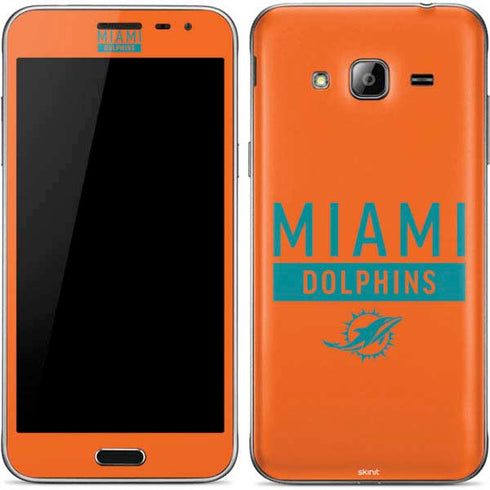 NFL Miami Dolphins Orange Performance Series Galaxy J3 Skin