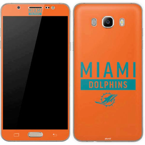 NFL Miami Dolphins Orange Performance Series Galaxy J7 Skin