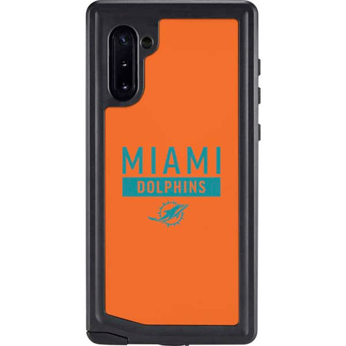 NFL Miami Dolphins Orange Performance Series Galaxy Note 10 Waterproof Case