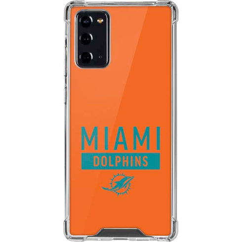NFL Miami Dolphins Orange Performance Series Galaxy Note20 5G Clear Case