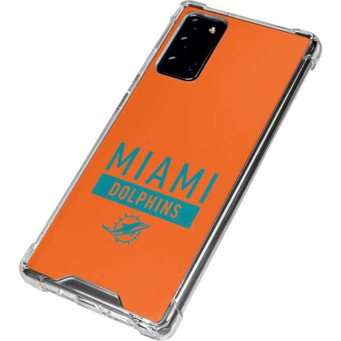 NFL Miami Dolphins Orange Performance Series Galaxy Note20 5G Clear Case