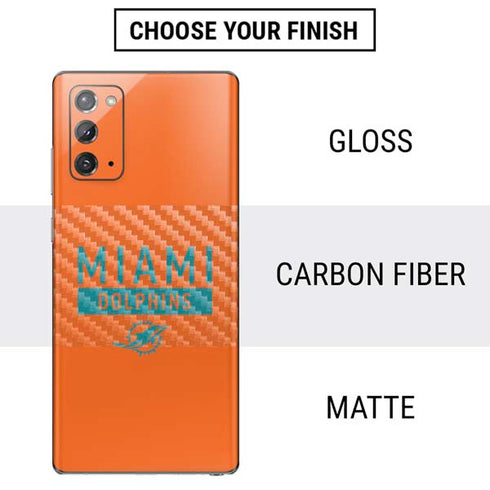 NFL Miami Dolphins Orange Performance Series Galaxy Note20 5G Skin