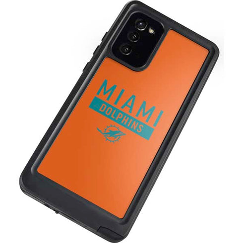 NFL Miami Dolphins Orange Performance Series Galaxy Note20 5G Waterproof Case