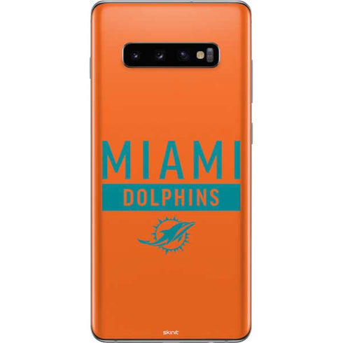 NFL Miami Dolphins Orange Performance Series Galaxy S10 Plus Skin