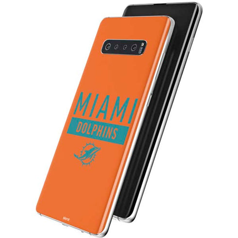 NFL Miami Dolphins Orange Performance Series Galaxy S10 Plus Skin