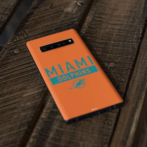 NFL Miami Dolphins Orange Performance Series Galaxy S10 Plus Skin
