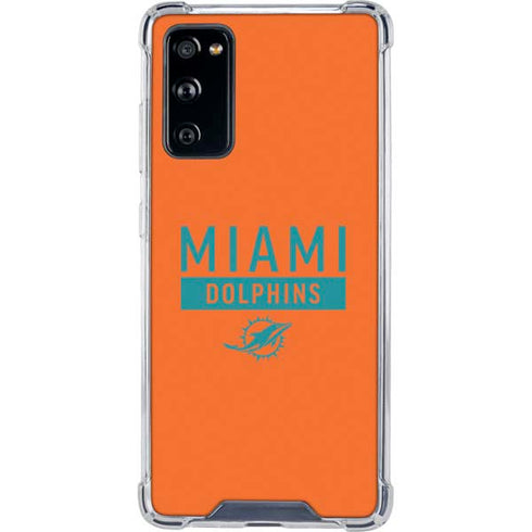 NFL Miami Dolphins Orange Performance Series Galaxy S20 FE Clear Case