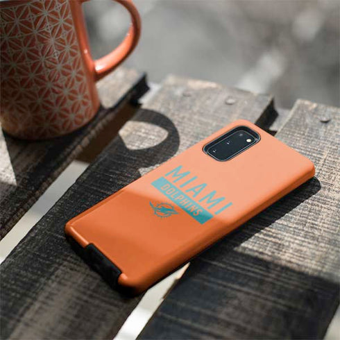 NFL Miami Dolphins Orange Performance Series Galaxy S20 Pro Case